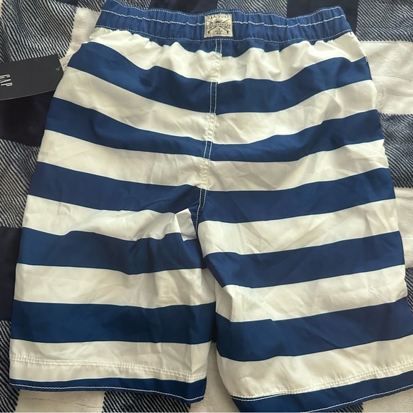 NEW GAP Kids Blue and White Striped Swim Trunks Shorts Boys Sz XL - Picture 5 of 7